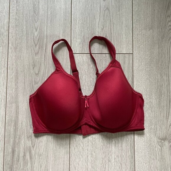 Wacoal Contour Bra Women's Size 38d Red Adjustable Straps Padded - Picture 6 of 9